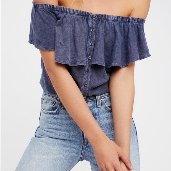 NWT Free People Love Letter Tube Off Shoulder Top - Picture 3 of 6
